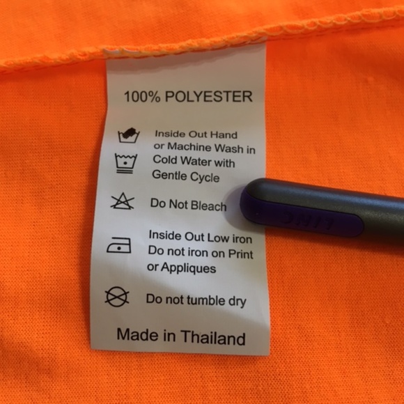 NWOT, Women Sleeveless Tank Top,100% Polyester, Orange, “3 x kitties” silkscreen - Picture 5 of 6